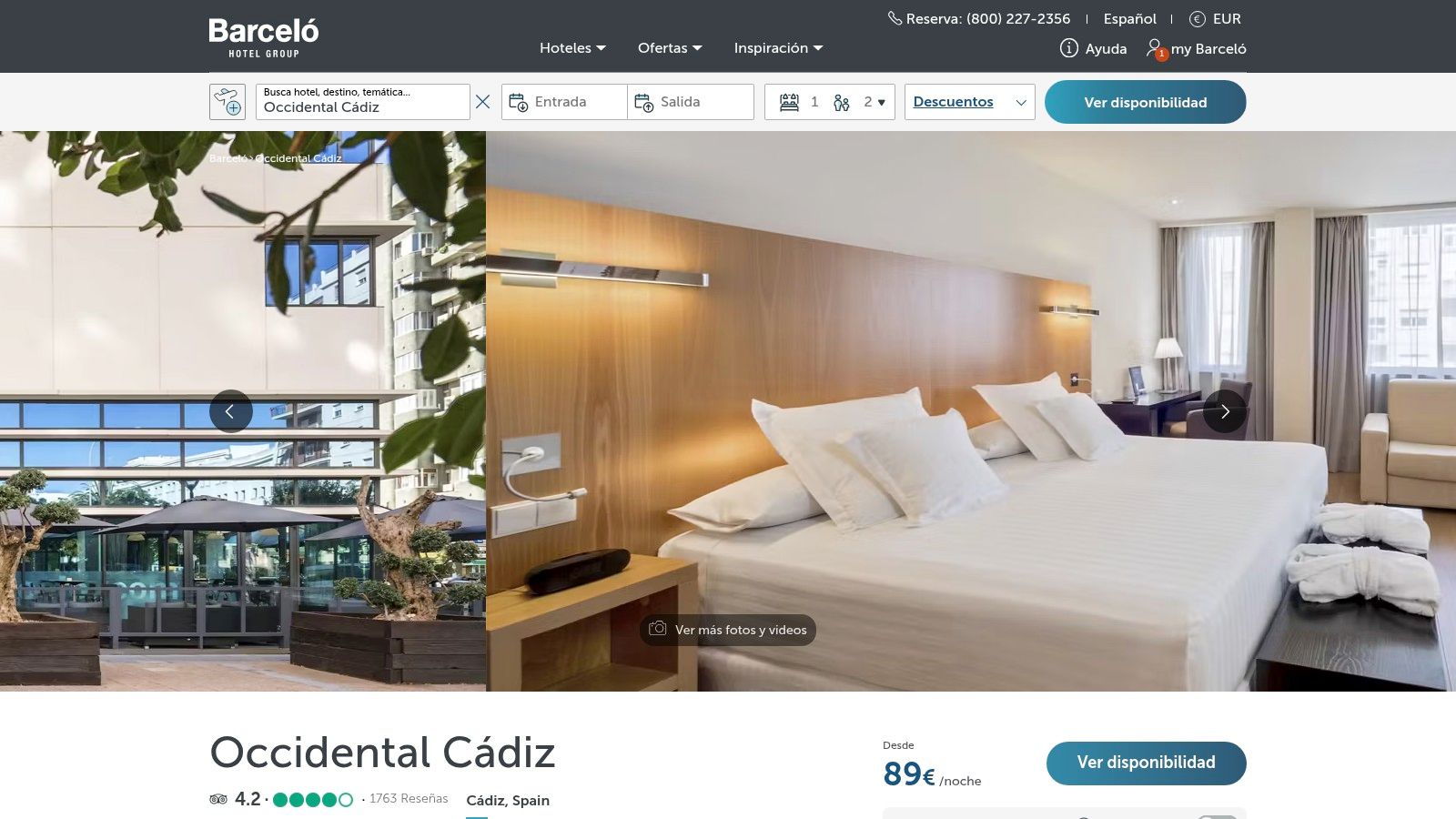 Occidental Cádiz (Barceló Hotel Group)