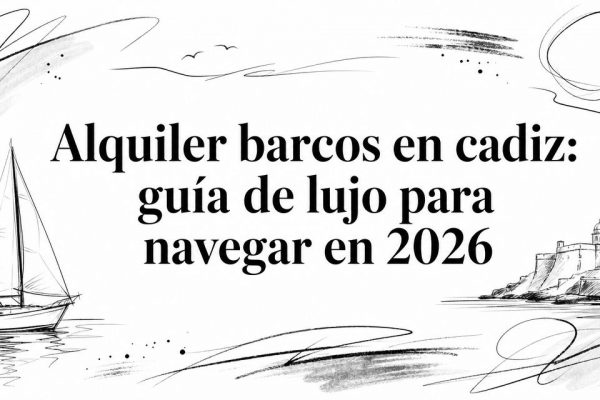 Alquiler barcos en cadiz: guía de lujo para navegar en 2026