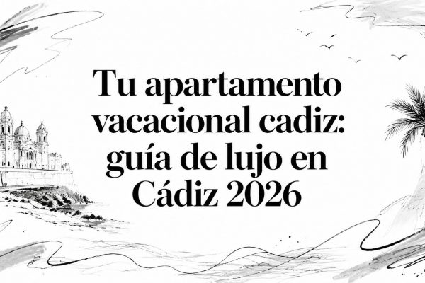 Tu apartamento vacacional cadiz: guía de lujo en Cádiz 2026