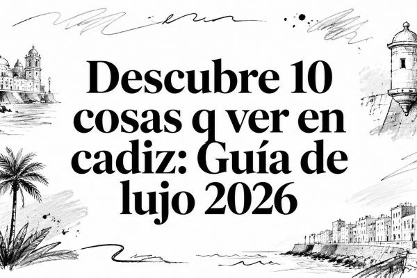 Descubre 10 cosas q ver en cadiz: Guía de lujo 2026